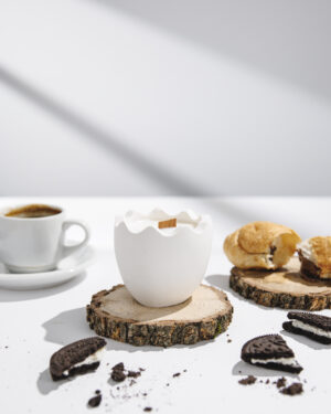 egg candle – white