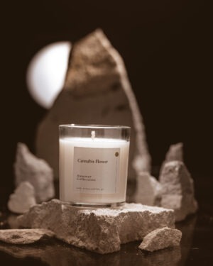 cannabis flower candle