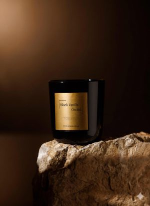 black vanilla orchid candle 200gr