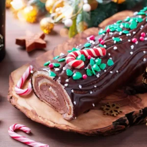 xmas cake roll candle 200gr