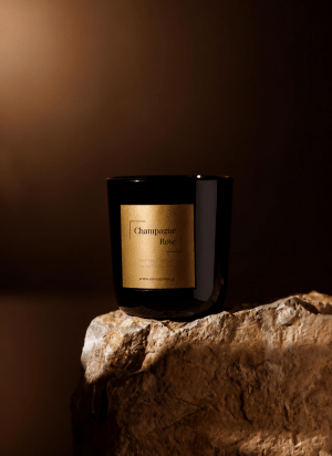 champagne rose candle 200gr